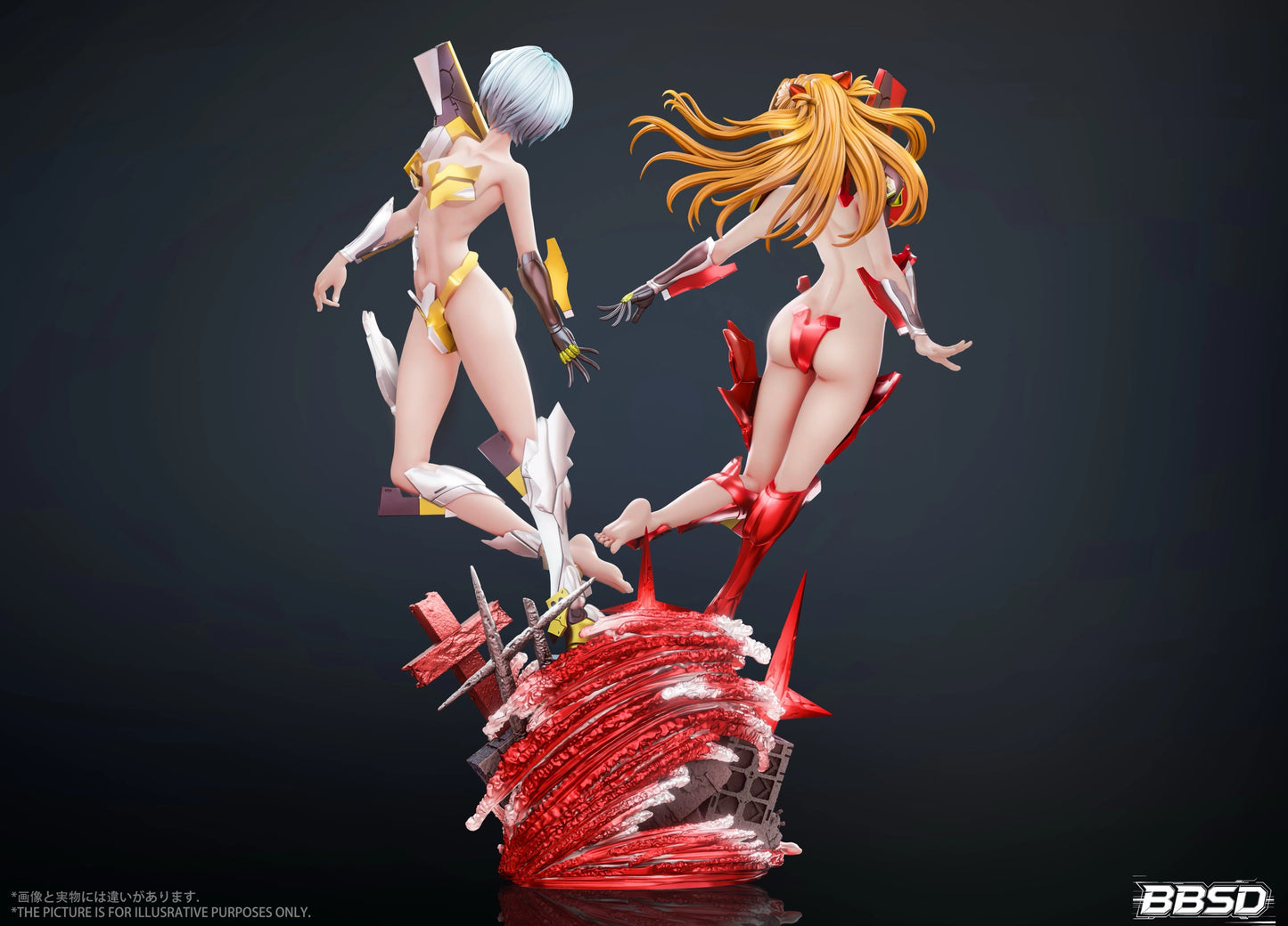 Preventa Resina Asuka Langley & Rei Ayanami Figura Evangelion BBSD Estudio