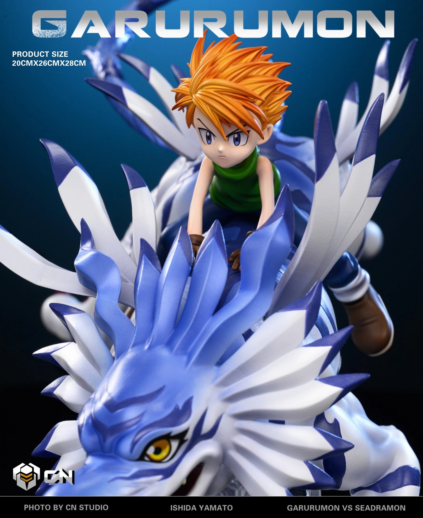 Preventa Resina Garurumon Figura Digimon CN Estudio