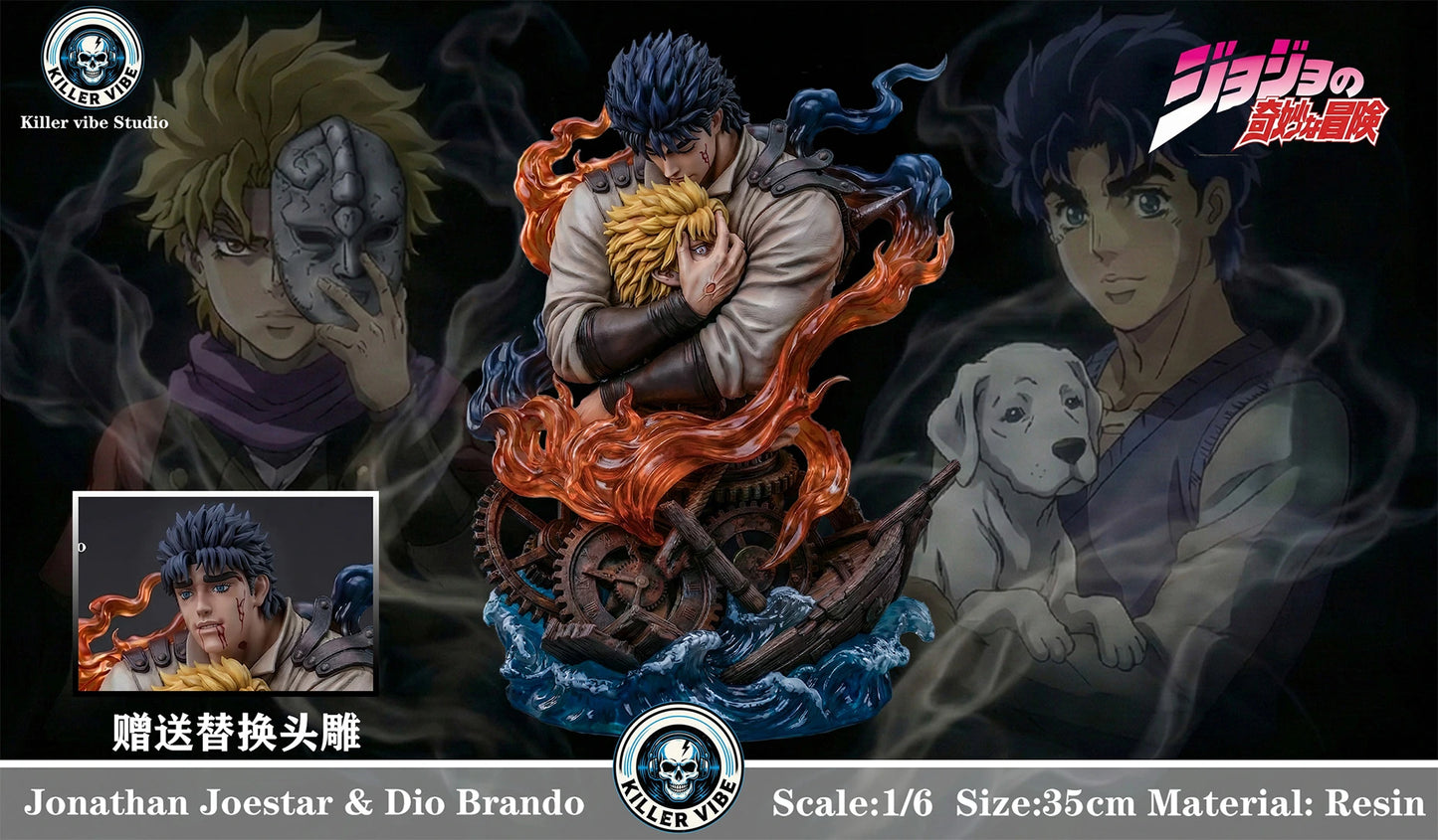"Preventa Resina Jonathan Joestar & Dio Brando Figura JoJo's Bizarre Adventure Killer Vibe Estudio"