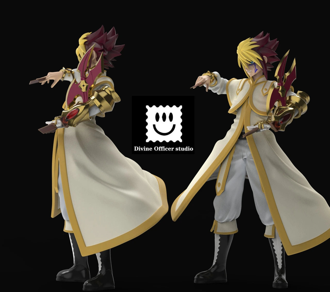 Preventa Resina Quattro Figura Yu-Gi-Oh! Divine Officer Estudio