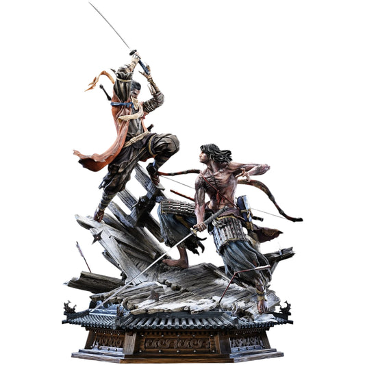 Preventa Resina Sekiro vs Genichiro Figura Sekiro: Shadows Die Twice Bard & Corgi Progkit Estudio
