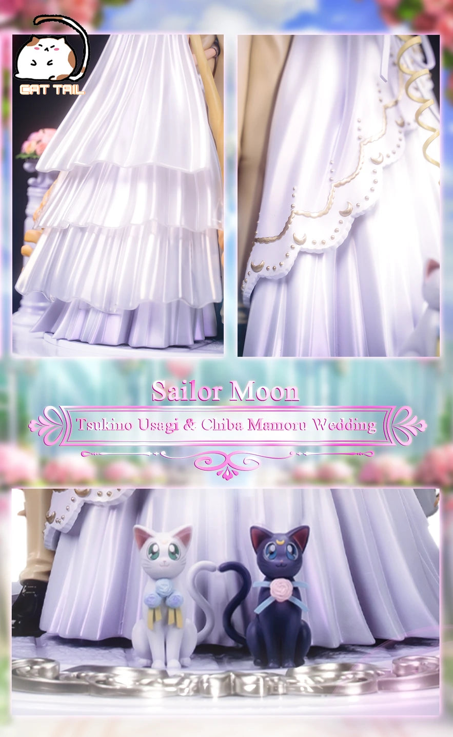 Preventa Resina Tsukino Usagi & Chiba Mamoru  Figura Sailor Moon  CatTail  Estudio