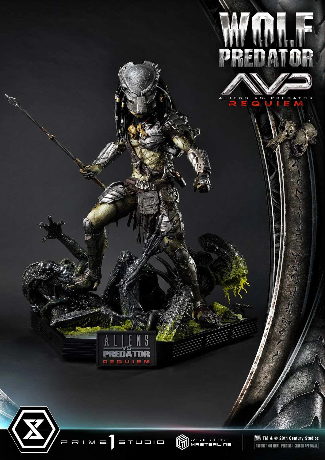 Preventa Resina Wolf Predator Figura Aliens vs Predator: Requiem Prime 1 (Licencia) Deluxe Estudio