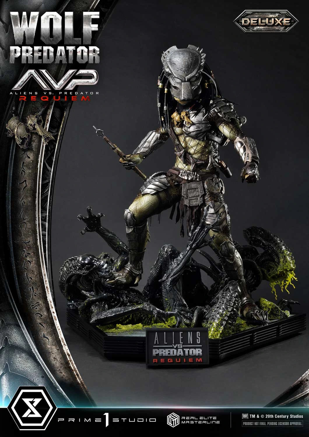 Preventa Resina Wolf Predator Figura Aliens vs Predator: Requiem Prime 1 (Licencia) Deluxe Estudio