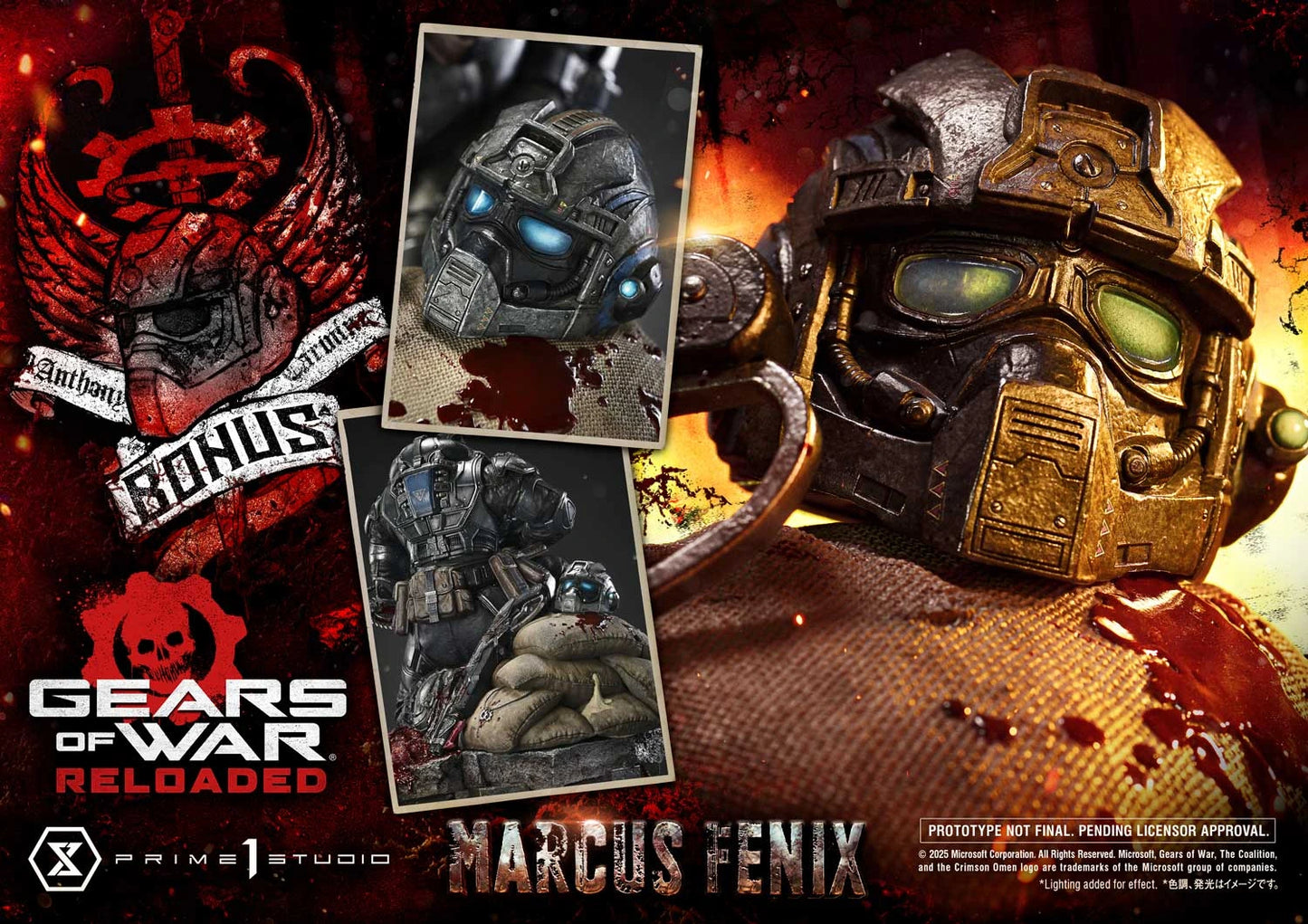 "Preventa Resina Marcus Fenix Figura Gears of War: Reloaded  Prime 1 (Licencia) Estudio"
