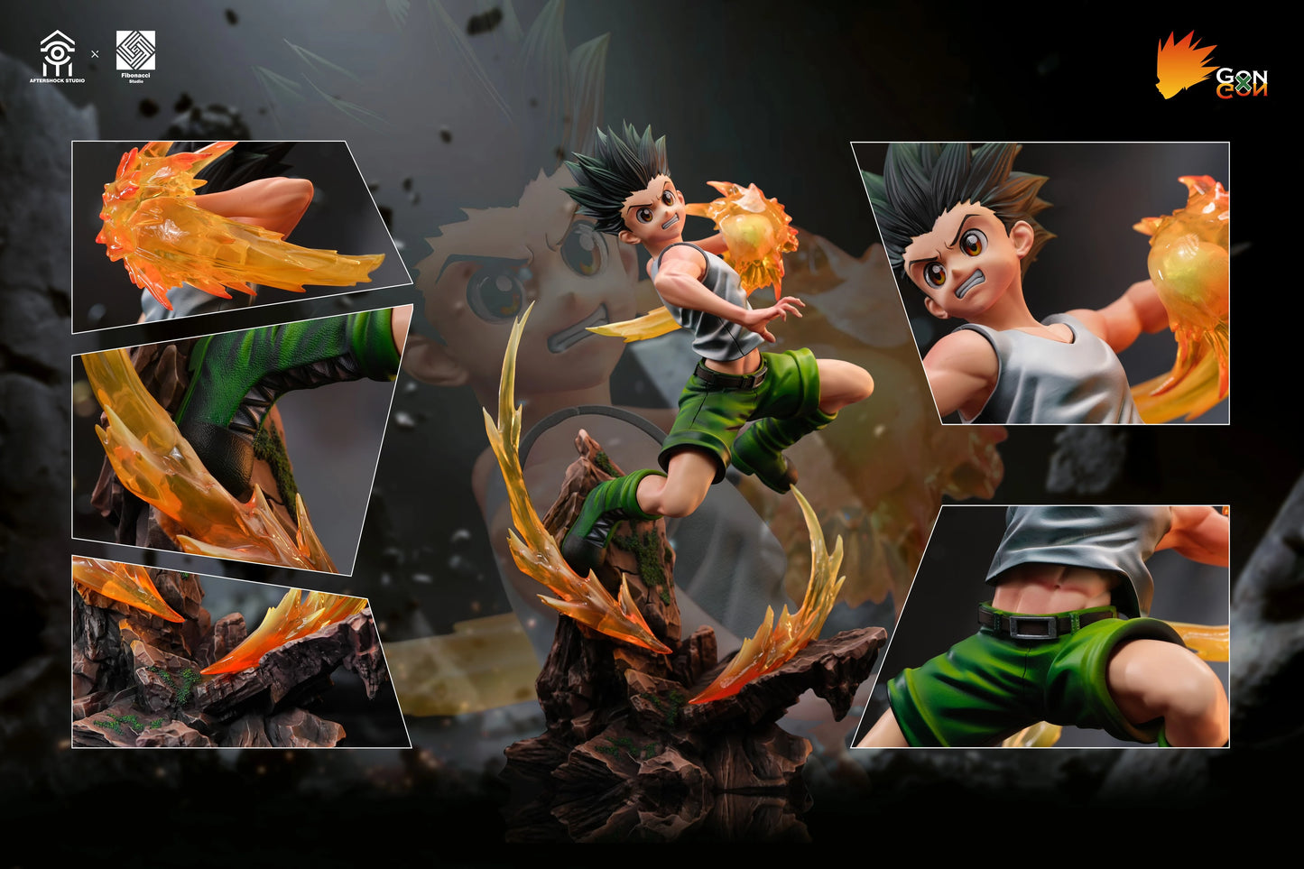 Preventa Resina Killua & Gon Figura Hunter x Hunter AfterShock & Fibonacci Estudio