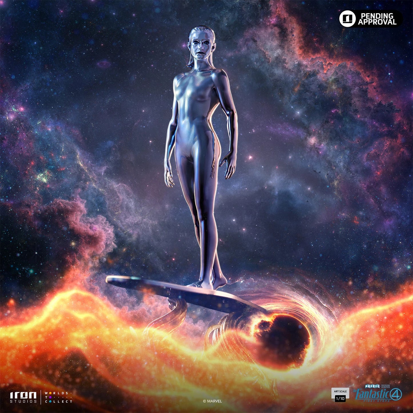 Preventa Resina Silver Surfer Figura Los 4 Fantásticos: primeros pasos  Iron (Licencia) Estudio
