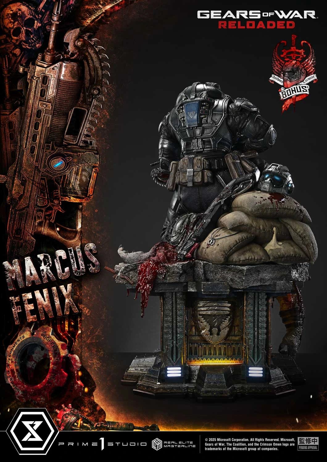 "Preventa Resina Marcus Fenix Figura Gears of War: Reloaded  Prime 1 (Licencia) Estudio"