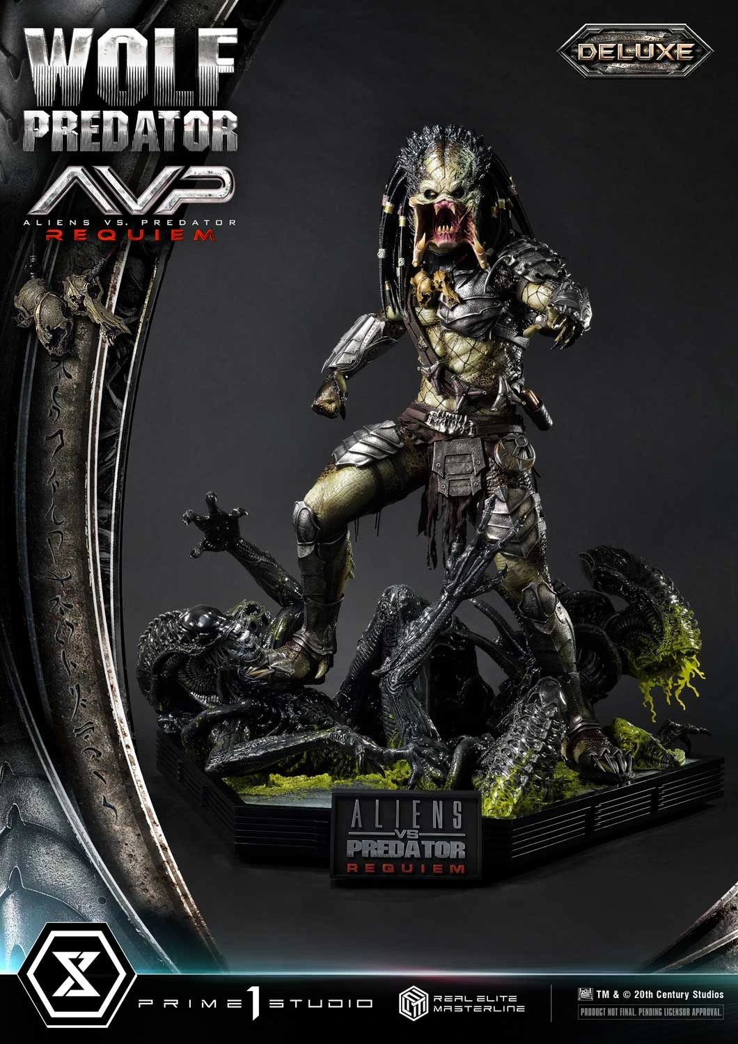 Preventa Resina Wolf Predator Figura Aliens vs Predator: Requiem Prime 1 (Licencia) Deluxe Estudio