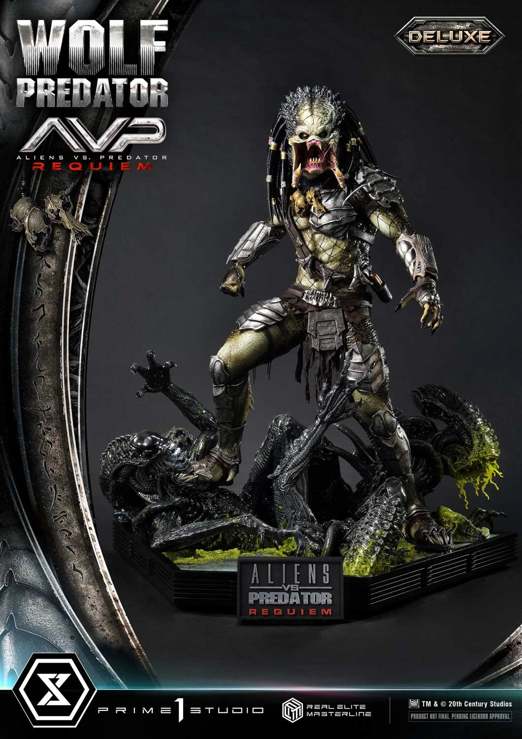 Preventa Resina Wolf Predator Figura Aliens vs Predator: Requiem Prime 1 (Licencia) Deluxe Estudio