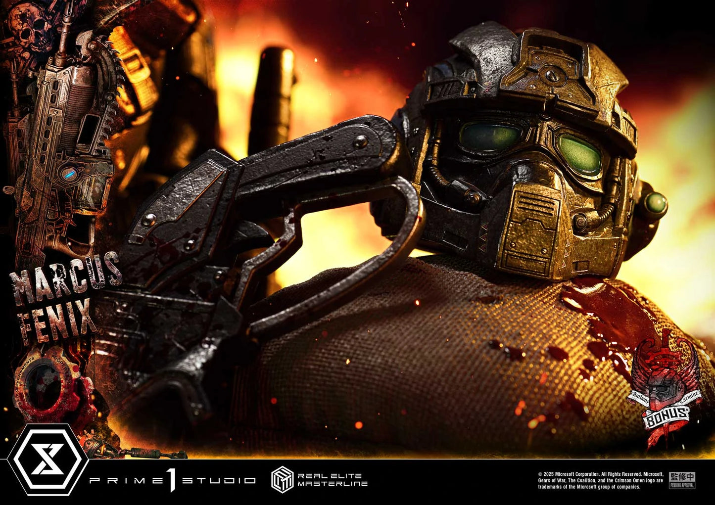 "Preventa Resina Marcus Fenix Figura Gears of War: Reloaded  Prime 1 (Licencia) Estudio"