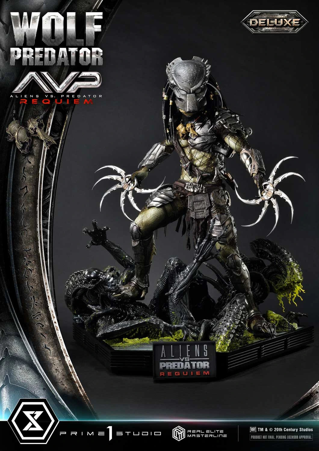 Preventa Resina Wolf Predator Figura Aliens vs Predator: Requiem Prime 1 (Licencia) Deluxe Estudio