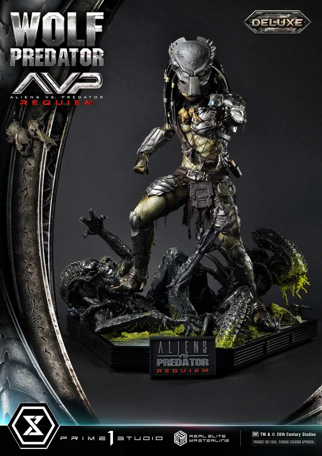Preventa Resina Wolf Predator Figura Aliens vs Predator: Requiem Prime 1 (Licencia) Deluxe Estudio