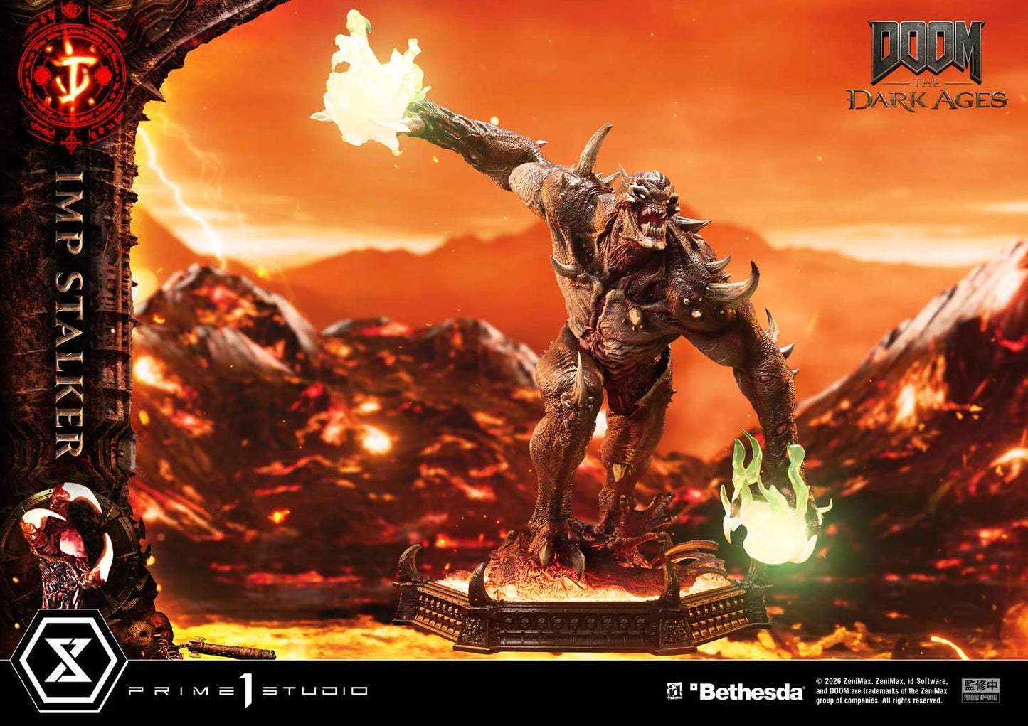 "Preventa Resina Imp Stalker  Figura DOOM: The Dark Ages   Prime 1 (Licencia) Estudio"