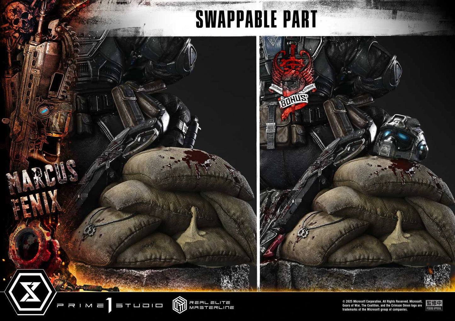 "Preventa Resina Marcus Fenix Figura Gears of War: Reloaded  Prime 1 (Licencia) Estudio"