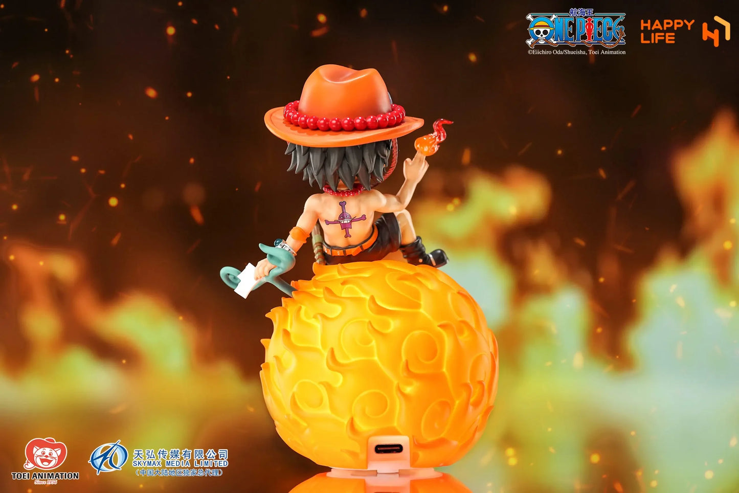 Preventa PVC Portgas D. Ace  Figura One Piece Happy Life (Licencia) Estudio