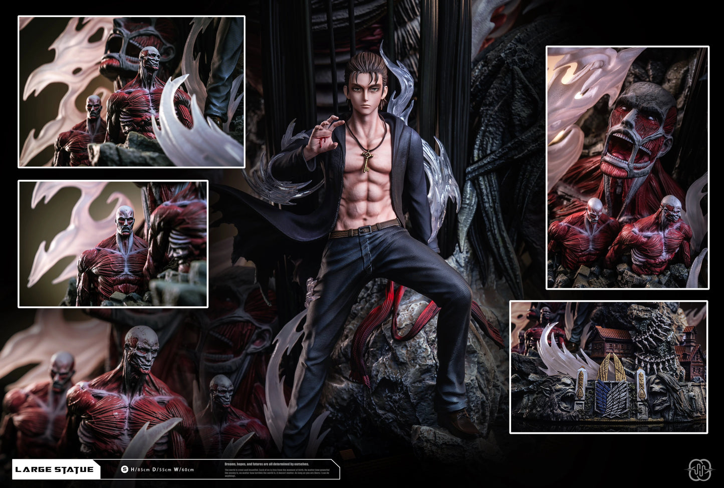 Preventa Resina Eren Jaeger  Figura Attack On Titan Hertz Estudio
