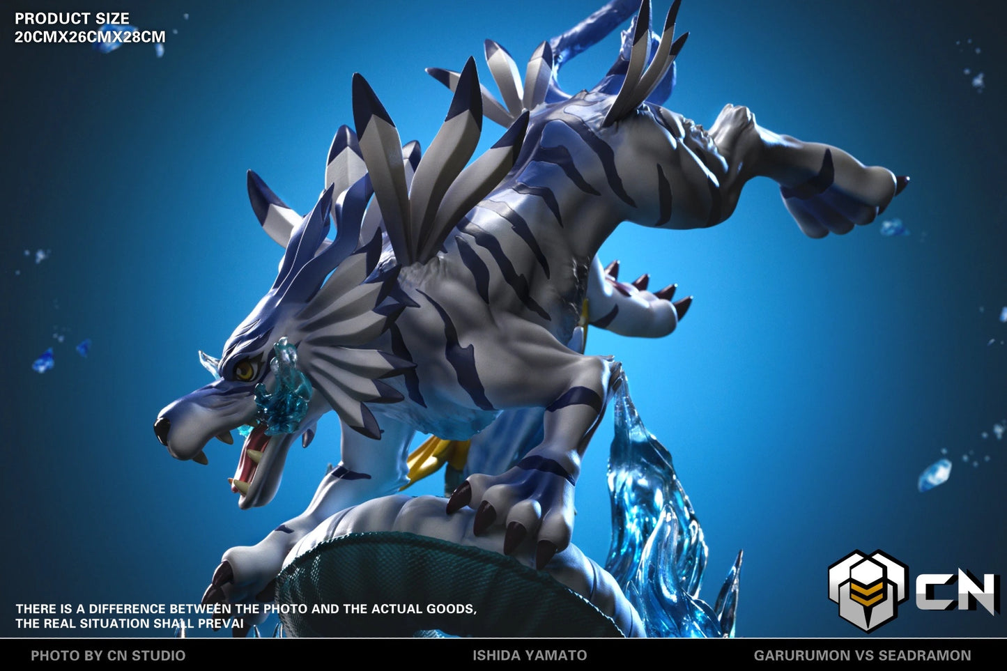 Preventa Resina Garurumon Figura Digimon  CN Estudio