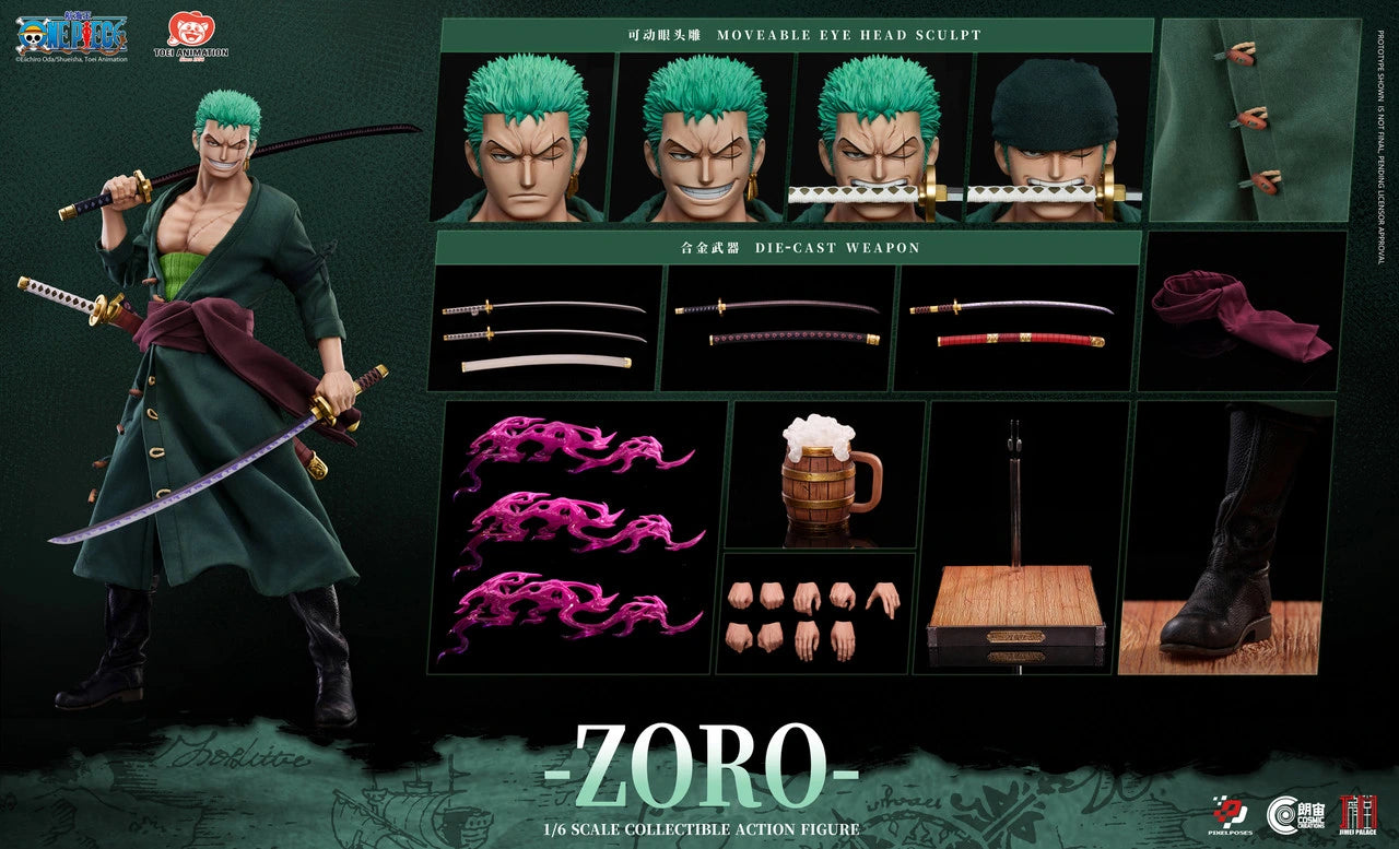 Preventa Resina Roronoa Zoro Figura One Piece Jimei Palace & Pixel Poses (Licencia) Estudio