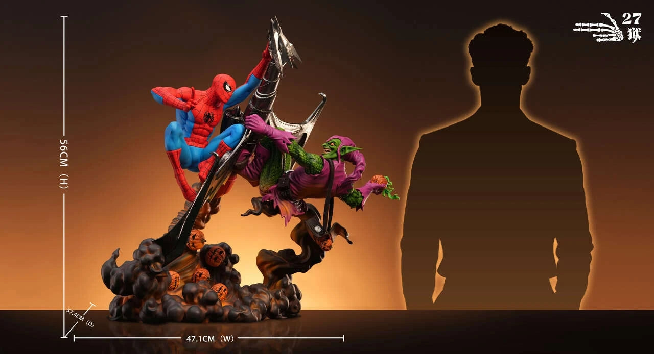 Preventa Resina Spider-Man vs Duende Verde Figura Marvel Comics 1/4 27Abyss  Estudio