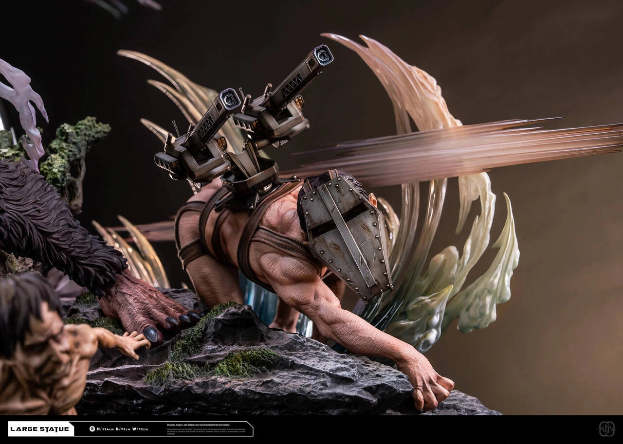 Preventa Resina Titan Bestia vs Levi Figura Attack On Titan Hertz  Estudio