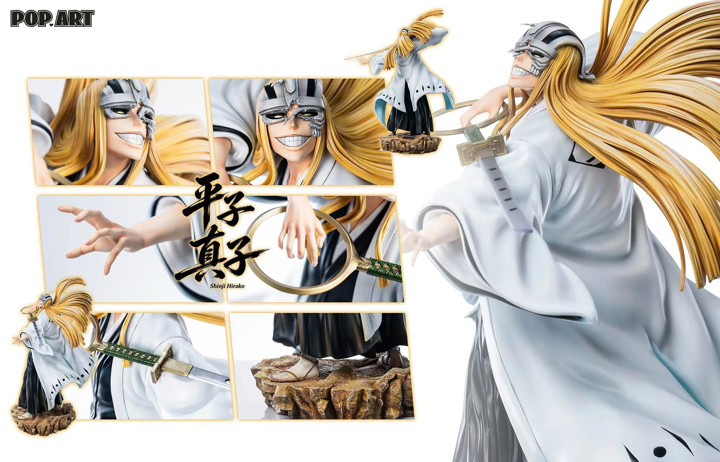 Preventa Resina Shinji Hirako Figura Bleach 1/6 POP.ART Estudio