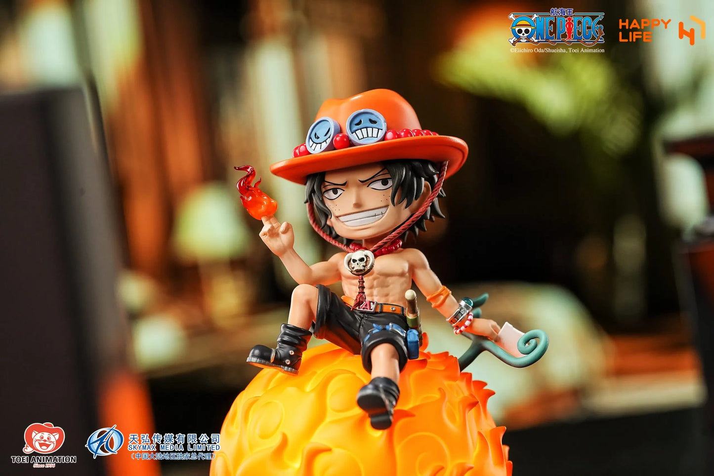 Preventa PVC Portgas D. Ace  Figura One Piece Happy Life (Licencia) Estudio