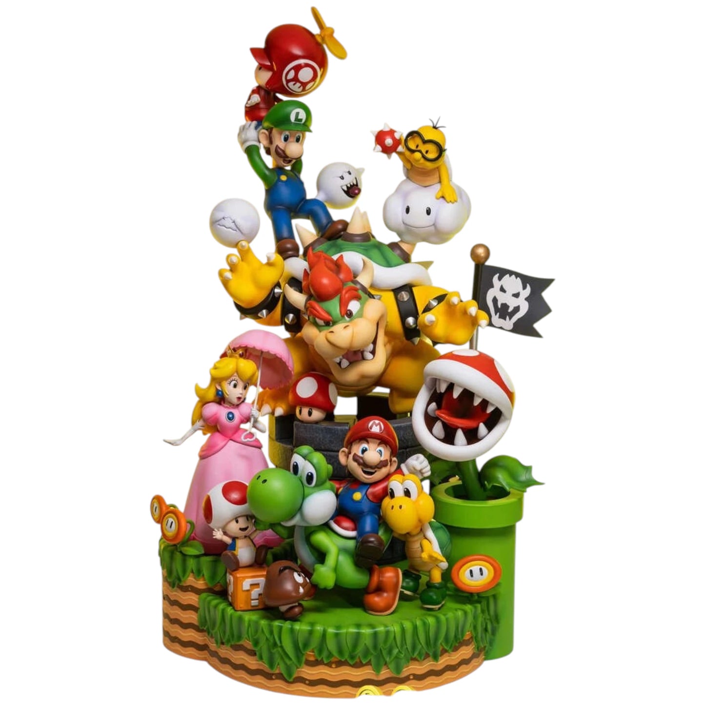 Preventa Resina Mario Family Figura Super Mario Bros T Estudio