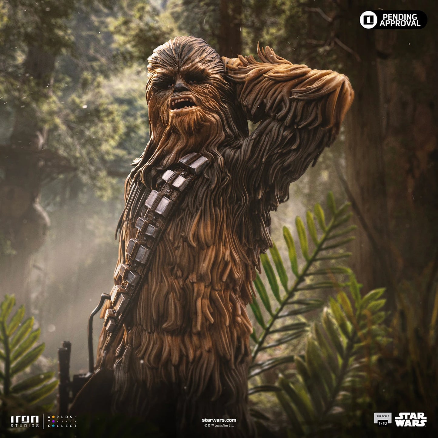Preventa Resina Chewbacca & Tokkat Figura Star Wars Iron (Licencia) Estudio