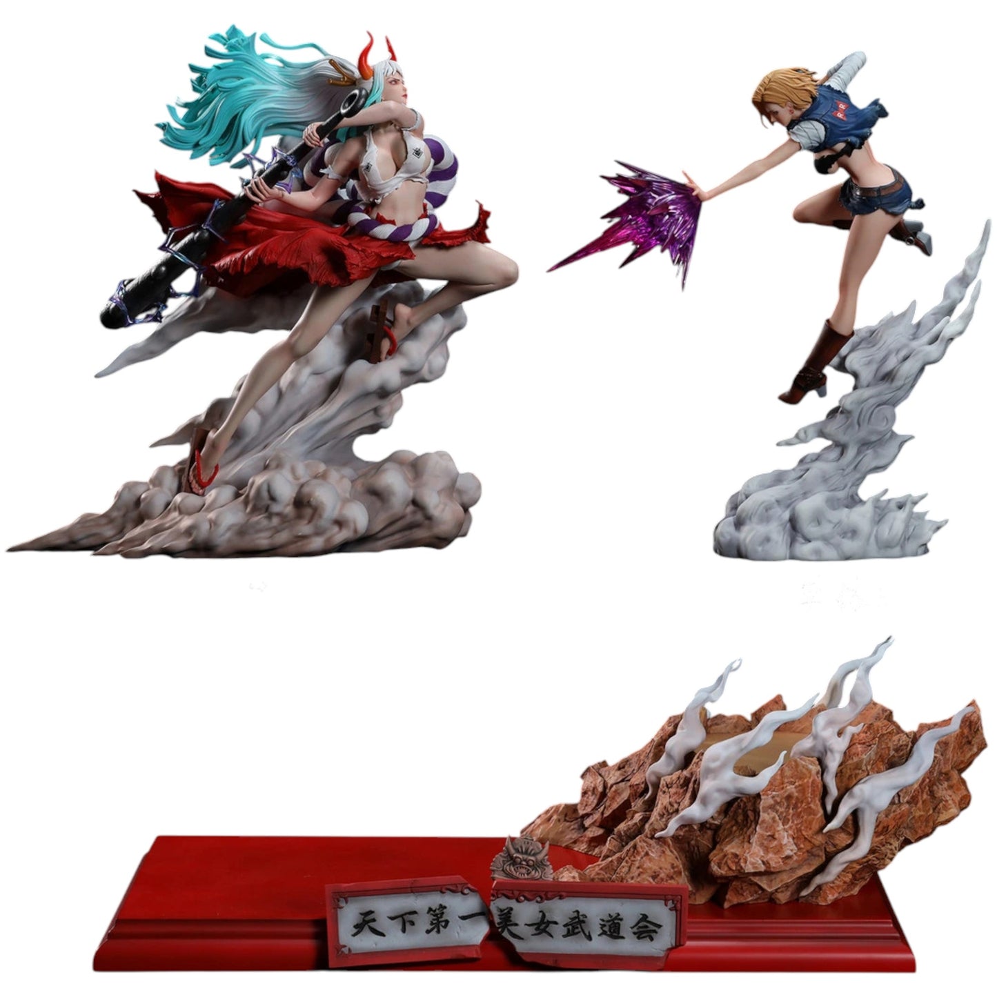 Preventa Resina Yamato & Androide 18 Figura One Piece Light & Dust Estudio