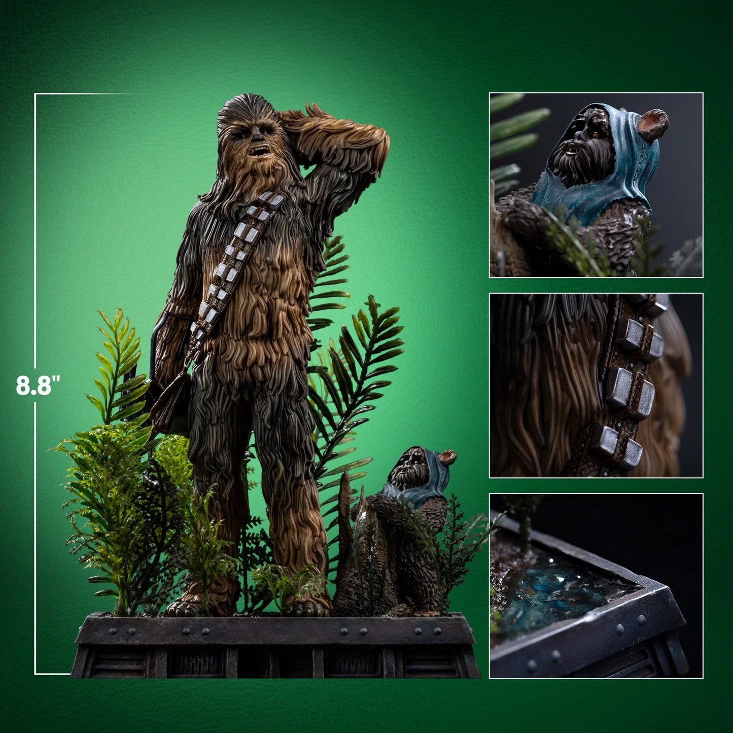 Preventa Resina Chewbacca & Tokkat Figura Star Wars Iron (Licencia) Estudio