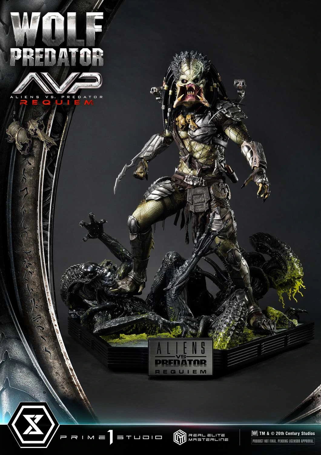 Preventa Resina Wolf Predator Figura Aliens vs Predator: Requiem Prime 1 (Licencia) Deluxe Estudio