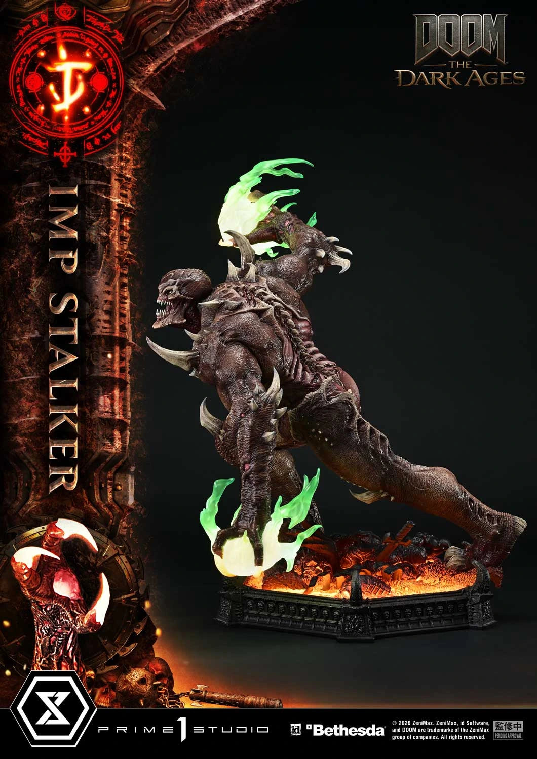 "Preventa Resina Imp Stalker  Figura DOOM: The Dark Ages   Prime 1 (Licencia) Estudio"
