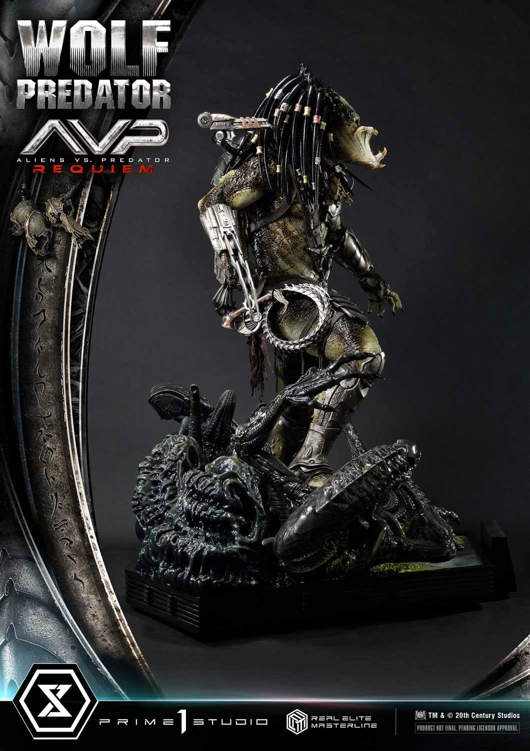 Preventa Resina Wolf Predator Figura Aliens vs Predator: Requiem Prime 1 (Licencia) Deluxe Estudio