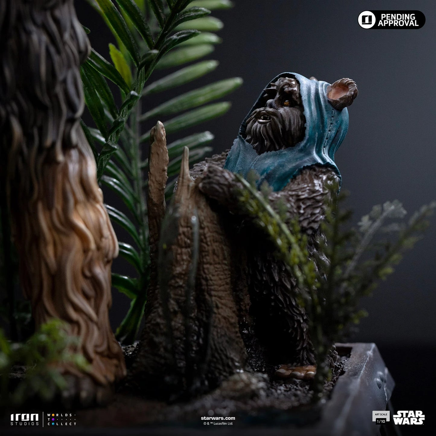 Preventa Resina Chewbacca & Tokkat Figura Star Wars Iron (Licencia) Estudio