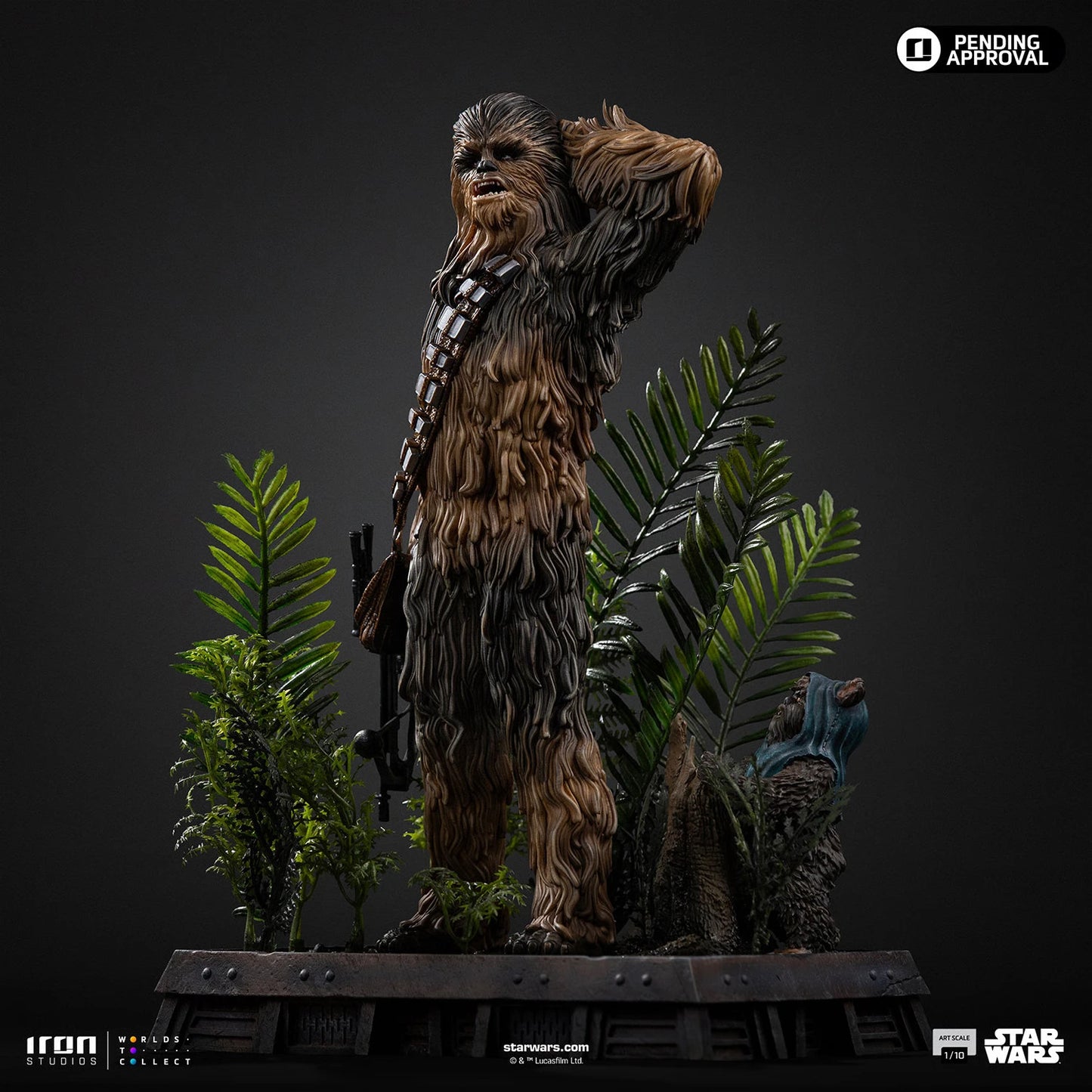 Preventa Resina Chewbacca & Tokkat Figura Star Wars Iron (Licencia) Estudio