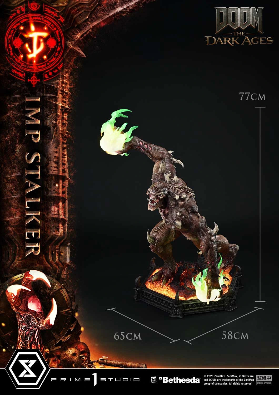 "Preventa Resina Imp Stalker  Figura DOOM: The Dark Ages   Prime 1 (Licencia) Estudio"