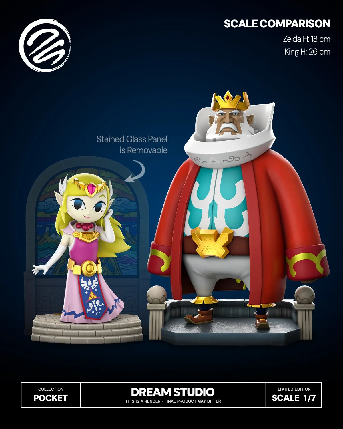 Preventa Resina Rey Hyrule & Princesa Zelda Figura The Legend of Zelda Dream Estudio