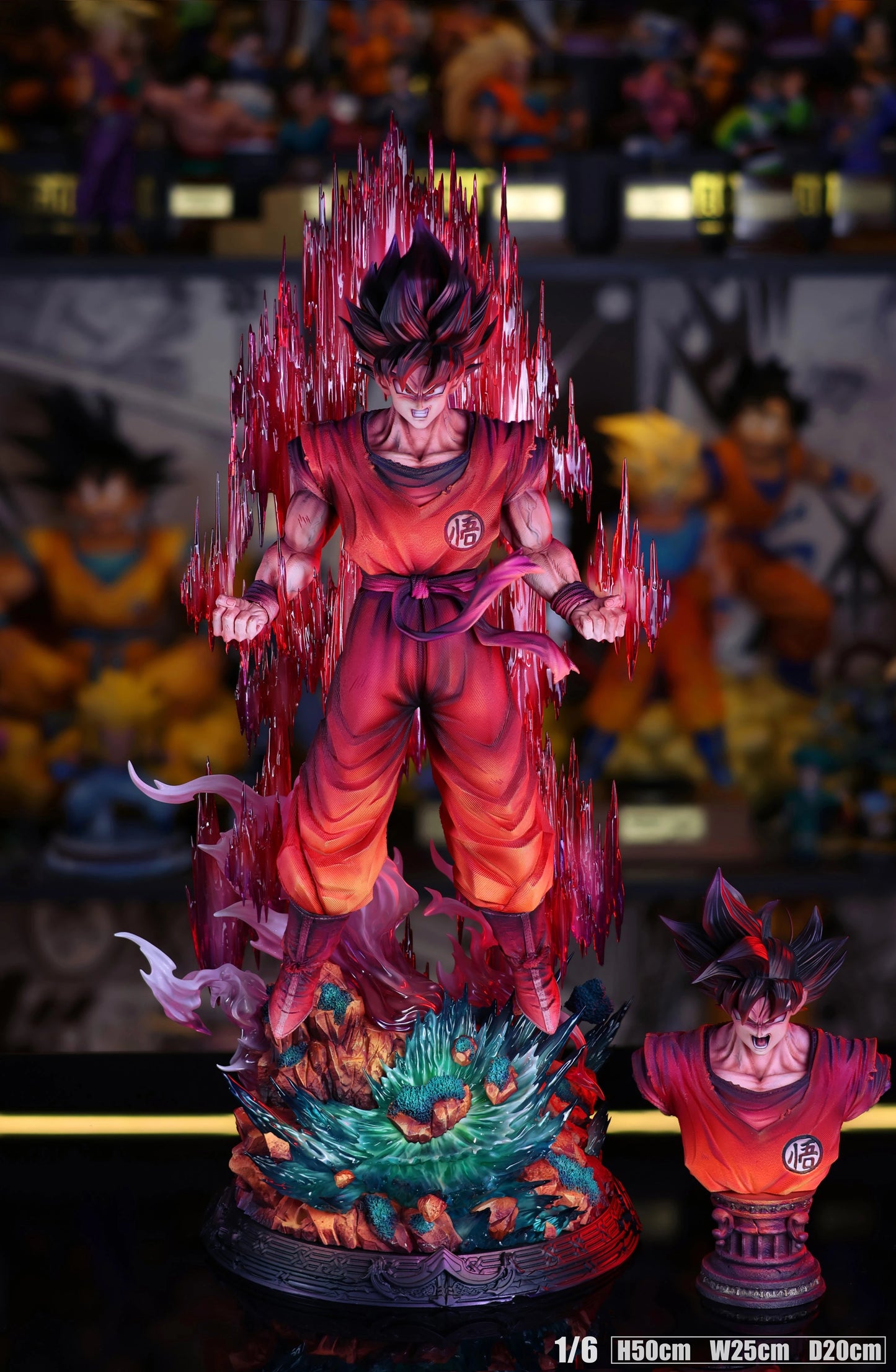 Preventa Resina Goku "Kaioken" Figura Dragon Ball Yun Qi Estudio