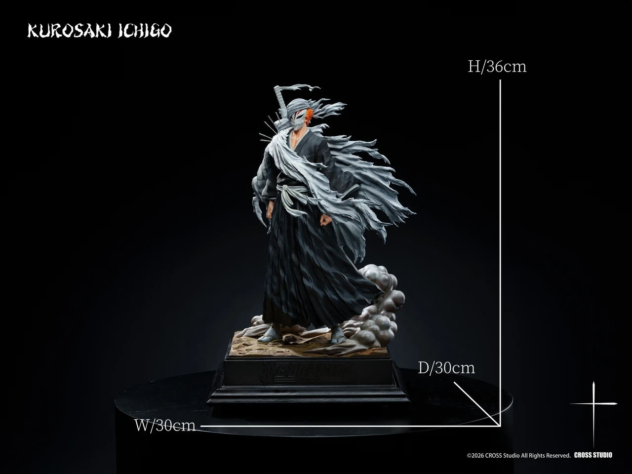 Preventa Resina Ichigo Kurosaki Figura Bleach 1/6 Cross Estudio