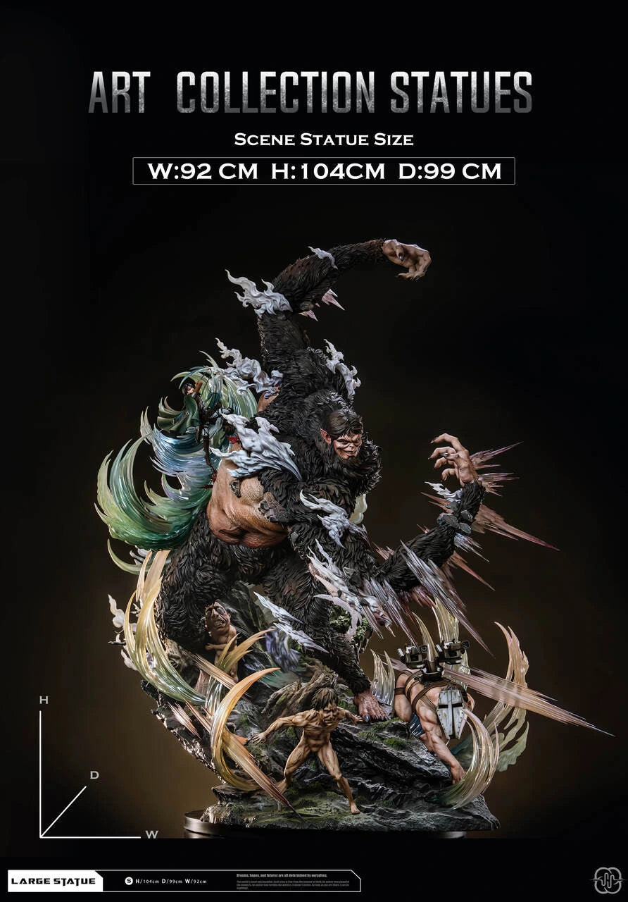 Preventa Resina Titan Bestia vs Levi Figura Attack On Titan Hertz  Estudio