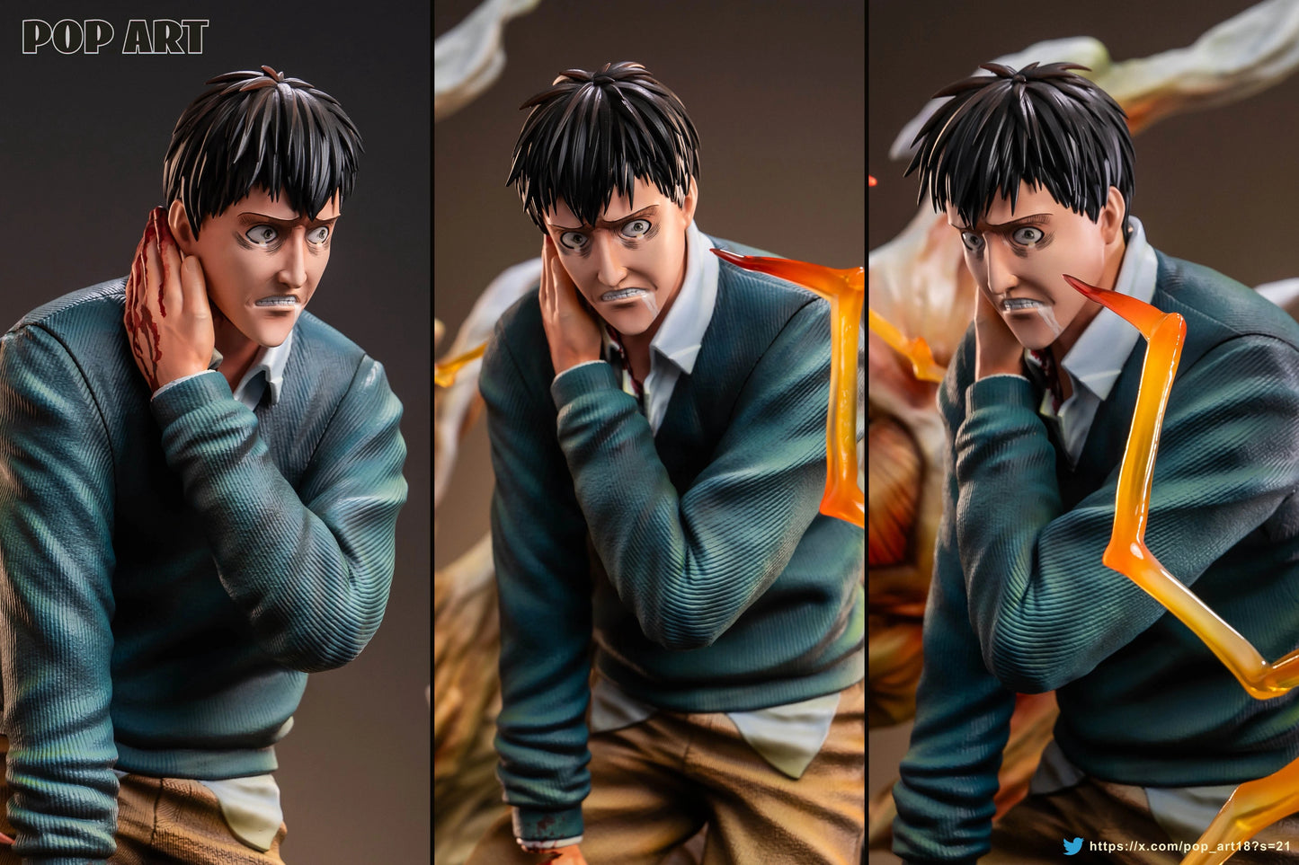 Preventa Resina Reiner Braun & Bertholdt Hoover Figura Attack On Titan POP.ART Estudio