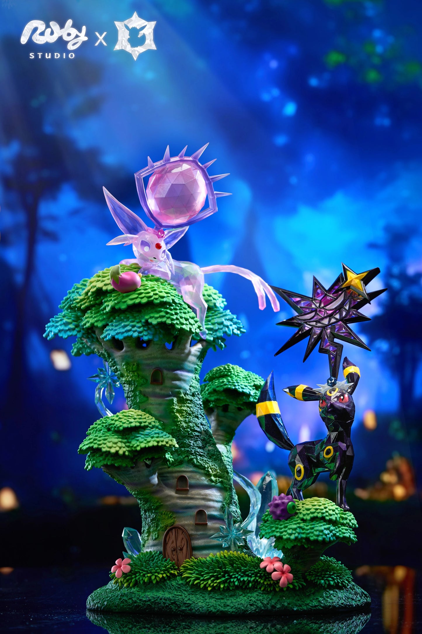 Preventa Resina Espeon & Umbreon Figura Pokemón Ruby Estudio