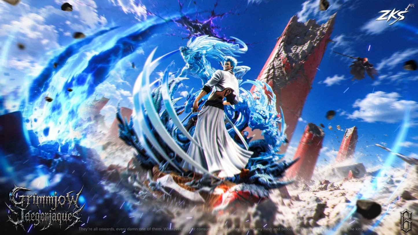 Preventa Resina Grimmjow Jaegerjaques  Figura Bleach Zenkai Estudio