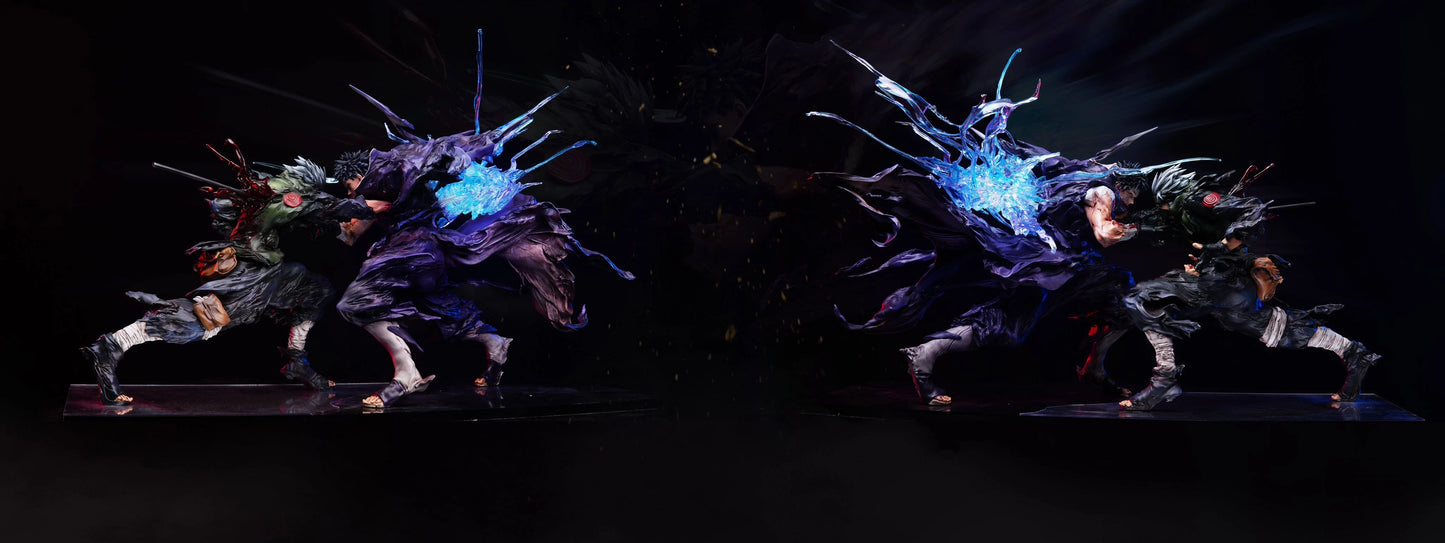 Preventa Resina Obito Uchiha vs Kakashi Hatake Figura Naruto Iron Curtain Estudio