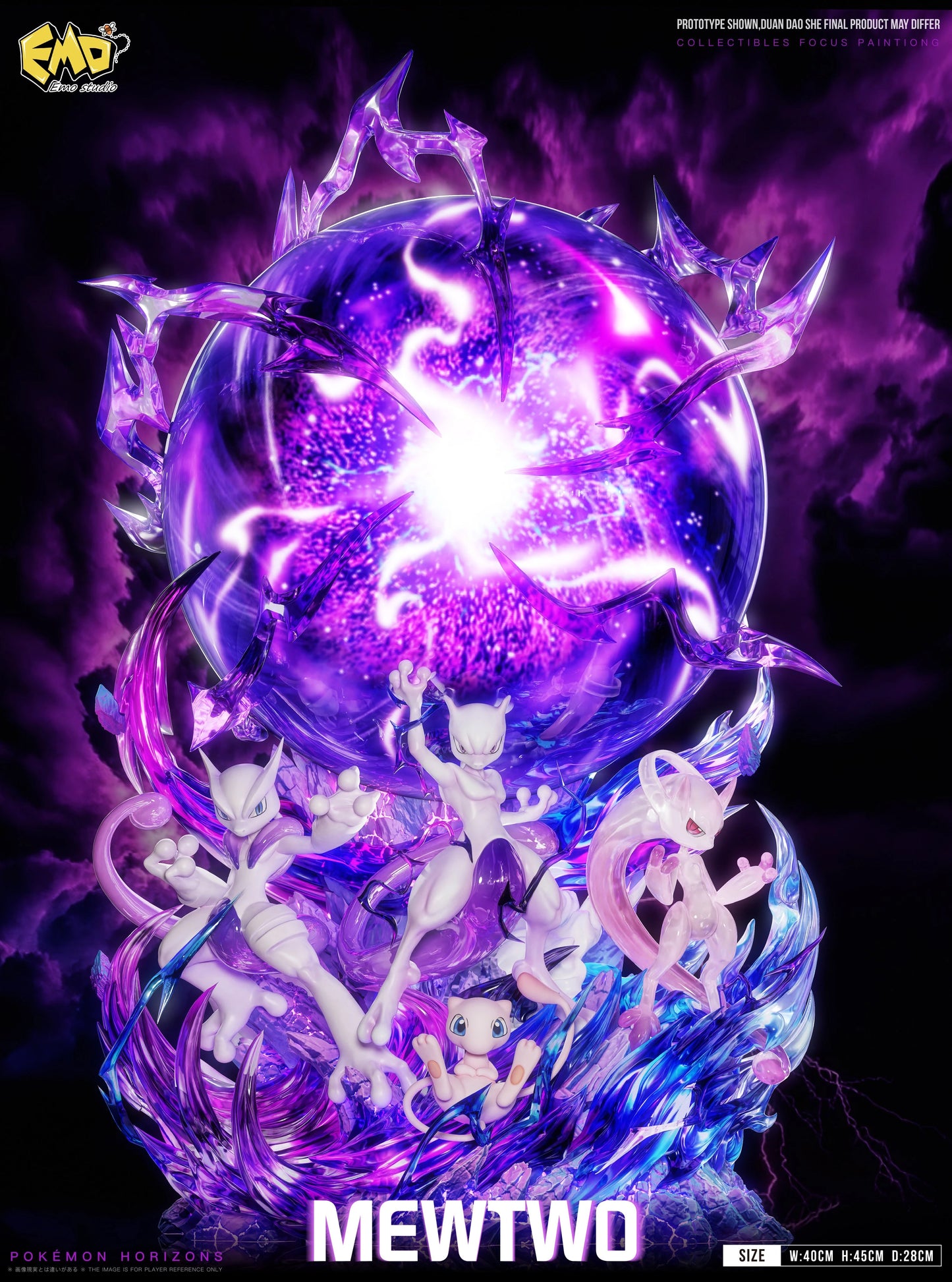 Preventa Resina Mewtwo Figura Pokemón EMO Estudio