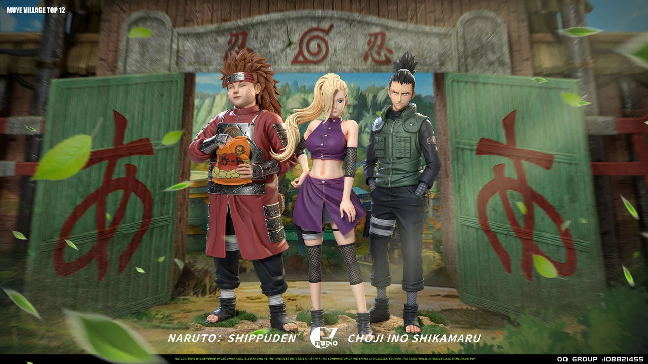 Preventa Resina Equipo 10 Shikamaru, Choji y Ino Figura Naruto GZ  Estudio