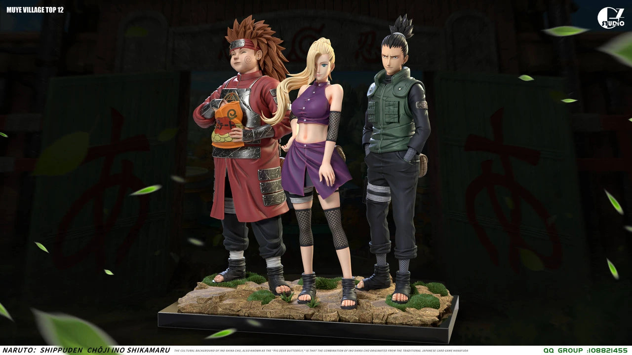 Preventa Resina Equipo 10 Shikamaru, Choji y Ino Figura Naruto GZ  Estudio