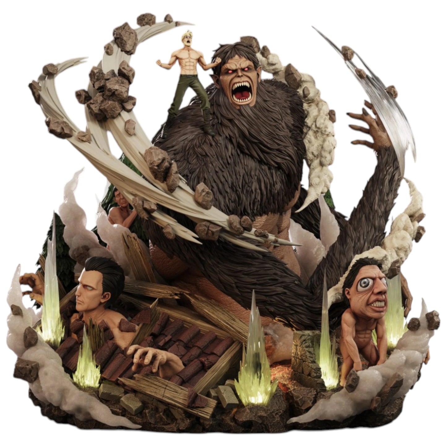 Preventa Resina Zeke Jaeger & Titan Bestia Figura Attack On Titan Freedom  Estudio
