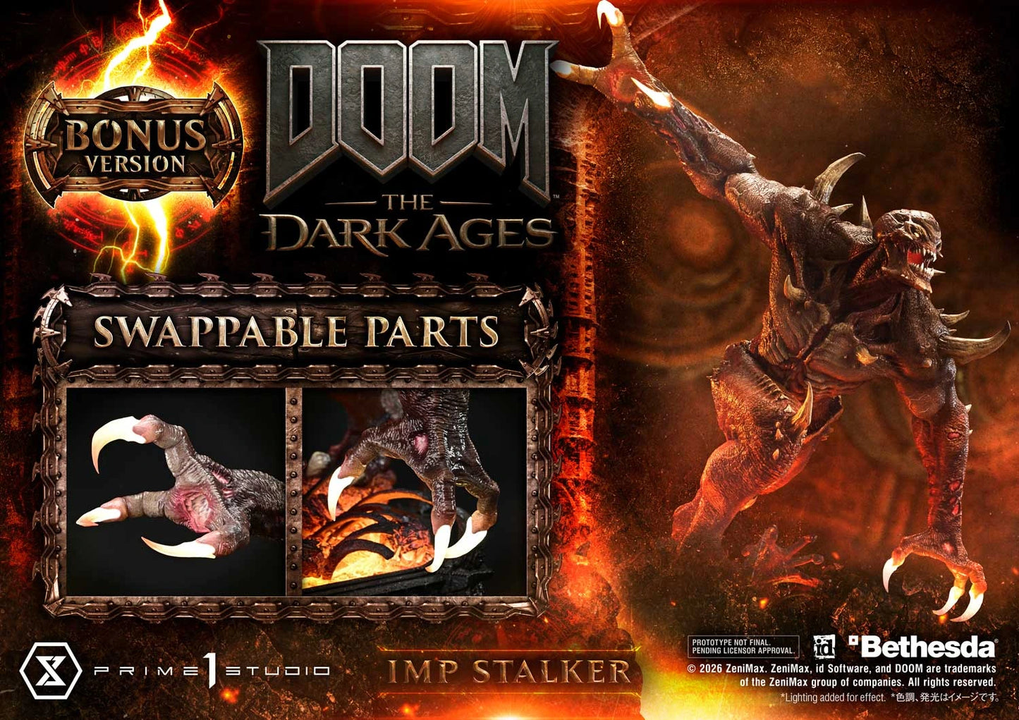 "Preventa Resina Imp Stalker  Figura DOOM: The Dark Ages   Prime 1 (Licencia) Estudio"